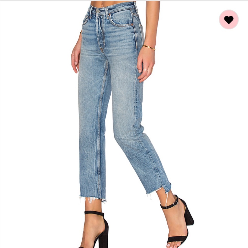 GRLFRND Helena High-Rise Straight Jeans